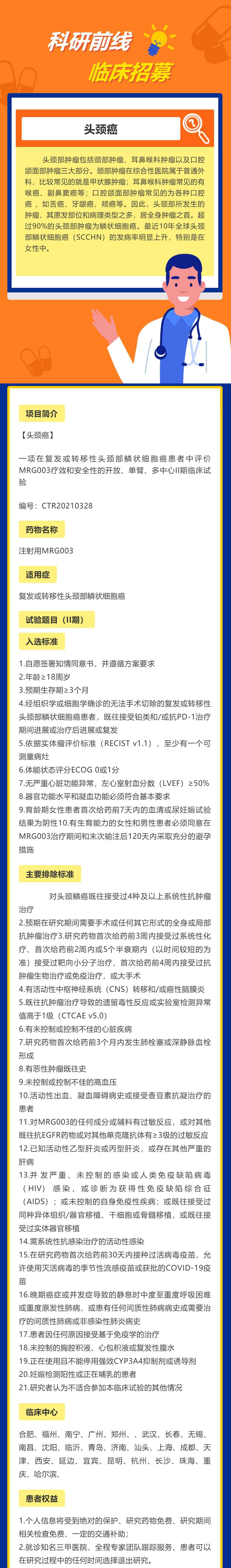 一项在复发或转移性头颈部鳞状细胞癌患者中评价MRG003疗效和安全性的开放、单臂、多中心II期临床试验_壹伴长图1_WPS图片(1).jpg